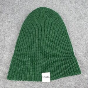 Coal Beanie Hat Green Ribbed Knit Heart & Coal One‎ Size Mens Cuffed Winter USA
